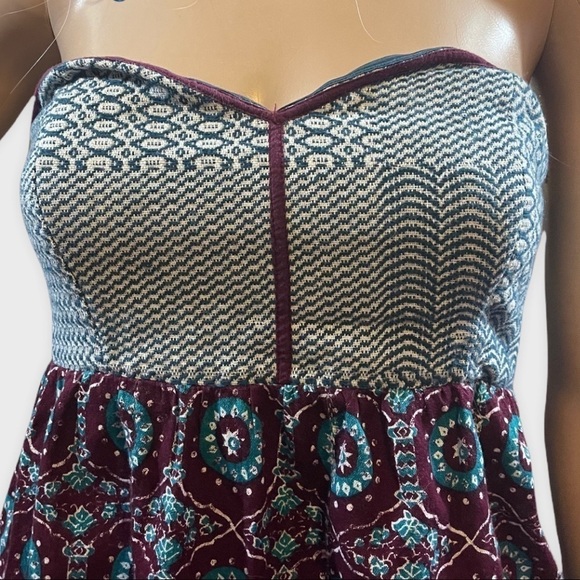 ROXY multicolored sleeveless/strapless BoHo top/dress - Picture 3 of 11